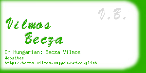 vilmos becza business card
